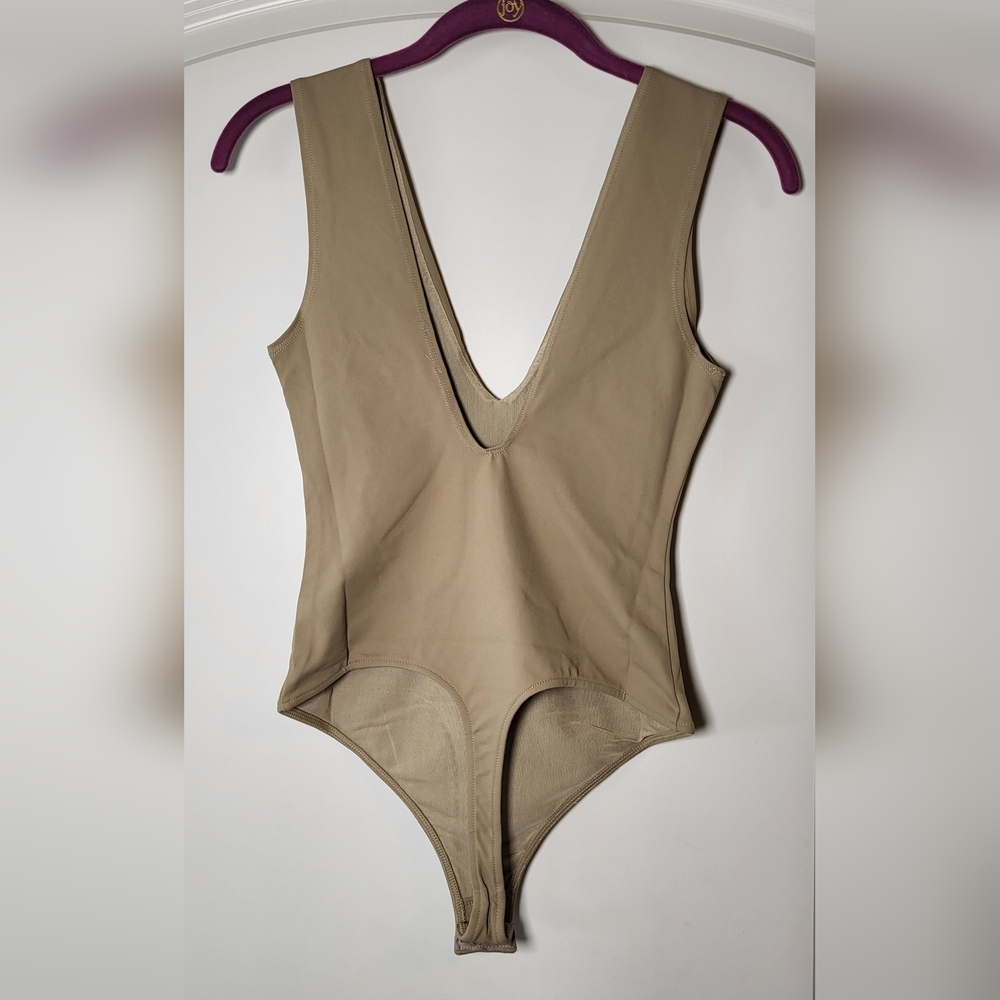 FREE PEOPLE Keep it Sleek Bodysuit - Tan - Size XS  (NWT) - Picture 7 of 10